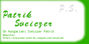 patrik sveiczer business card